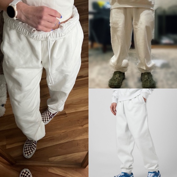 Nike Other - Nike sweats white fleece premium jogger baggy large